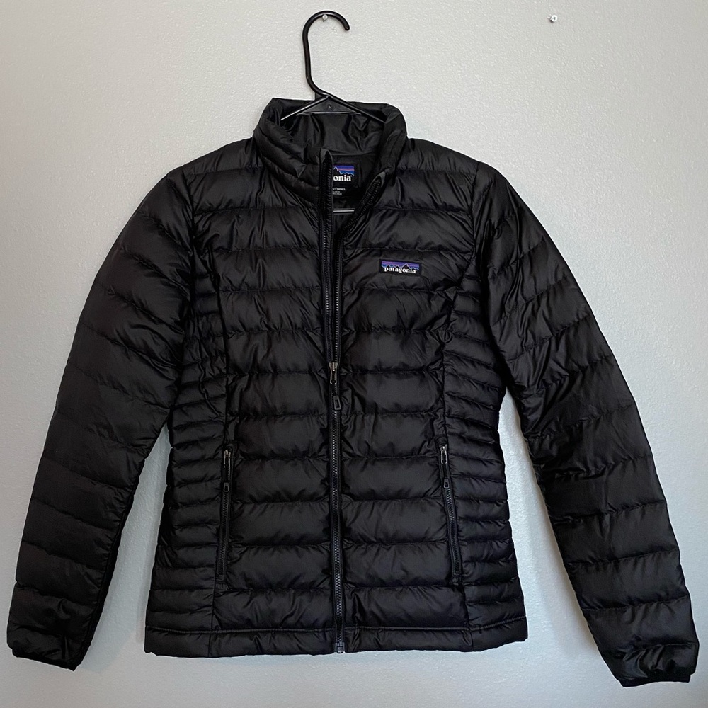 Woman’s Patagonia Down Sweater Jacket, Black, Size XXS, Gently Used, Fall 2018